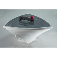 MĂSUȚĂ DE CAFEA sticlă, material pe bază de lemn   - alb, Design, sticlă/material pe bază de lemn (90/39/90cm) - Cantus