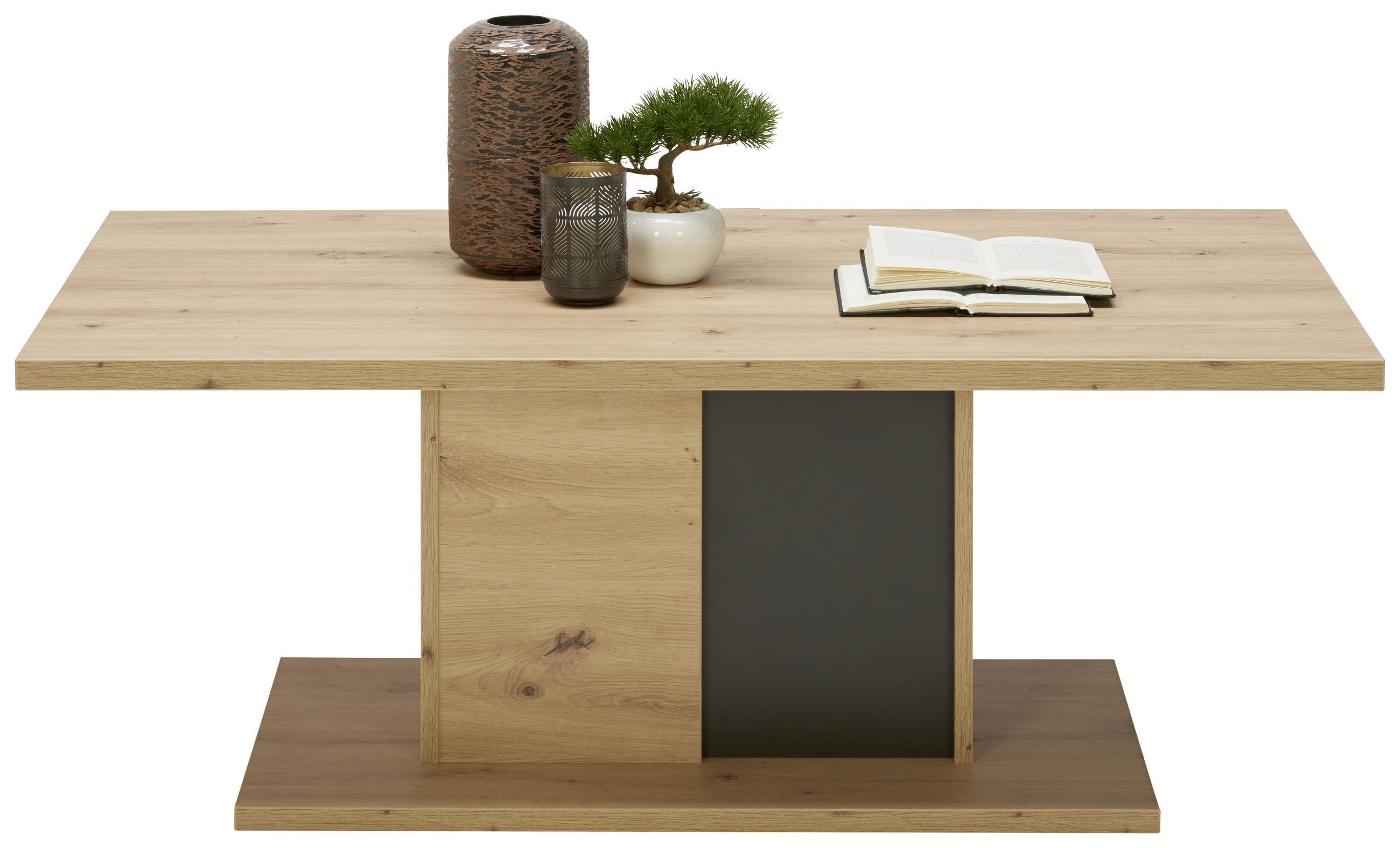 COUCHTISCH in Holzwerkstoff 115/65/45 cm  - Eichefarben/Anthrazit, Design, Holzwerkstoff (115/65/45cm) - Ti'me
