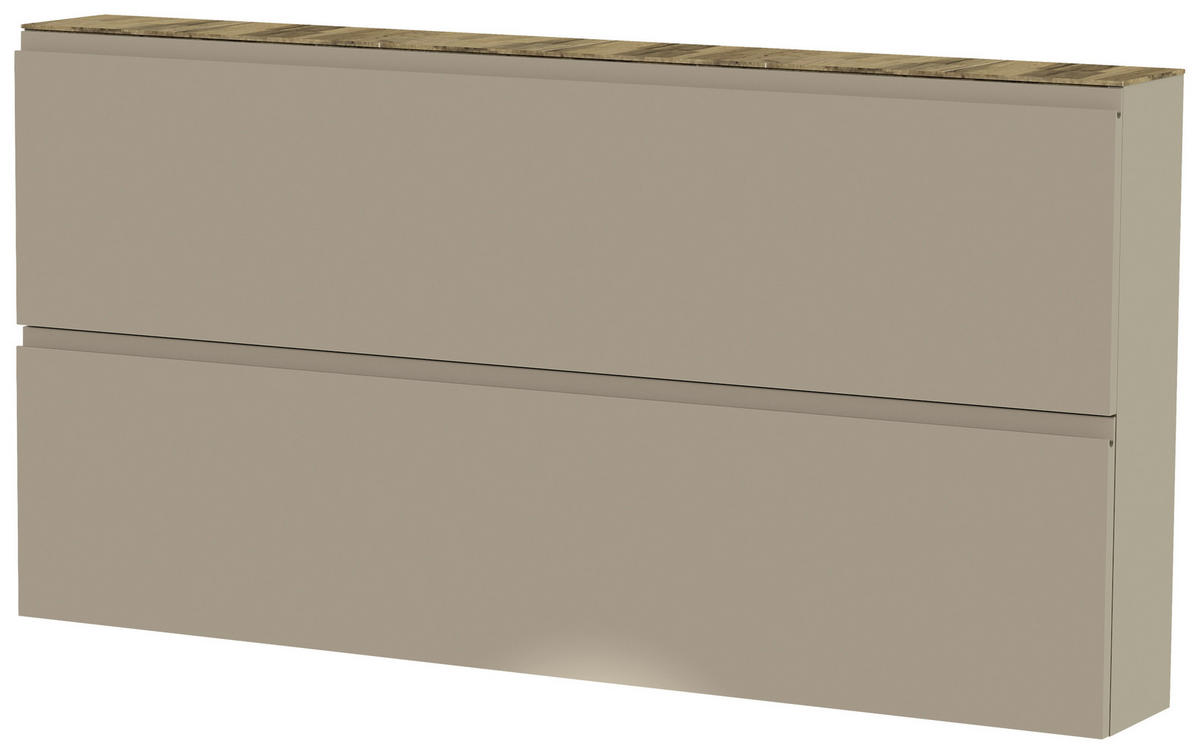 SCHUHKIPPER - Sandfarben/Taupe, Design, Holzwerkstoff (160/81/22cm) - Moderano