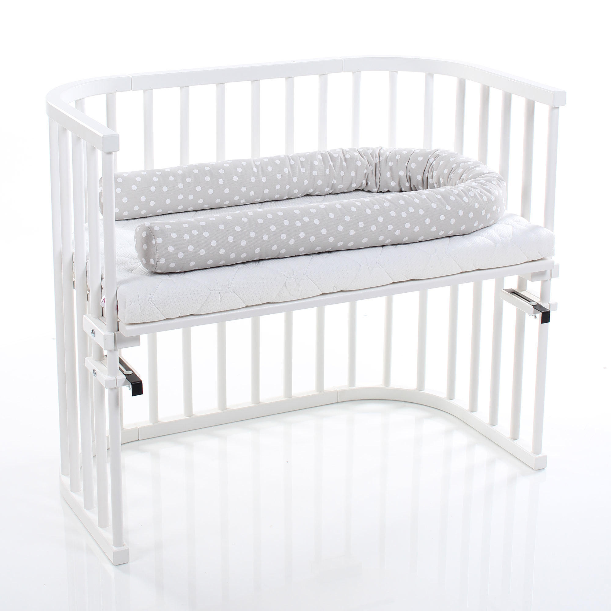 Nestchenschlage Piqué Babybay   9/180 cm  - Hellgrau/Weiß, Basics, Textil (9/180cm) - Babybay