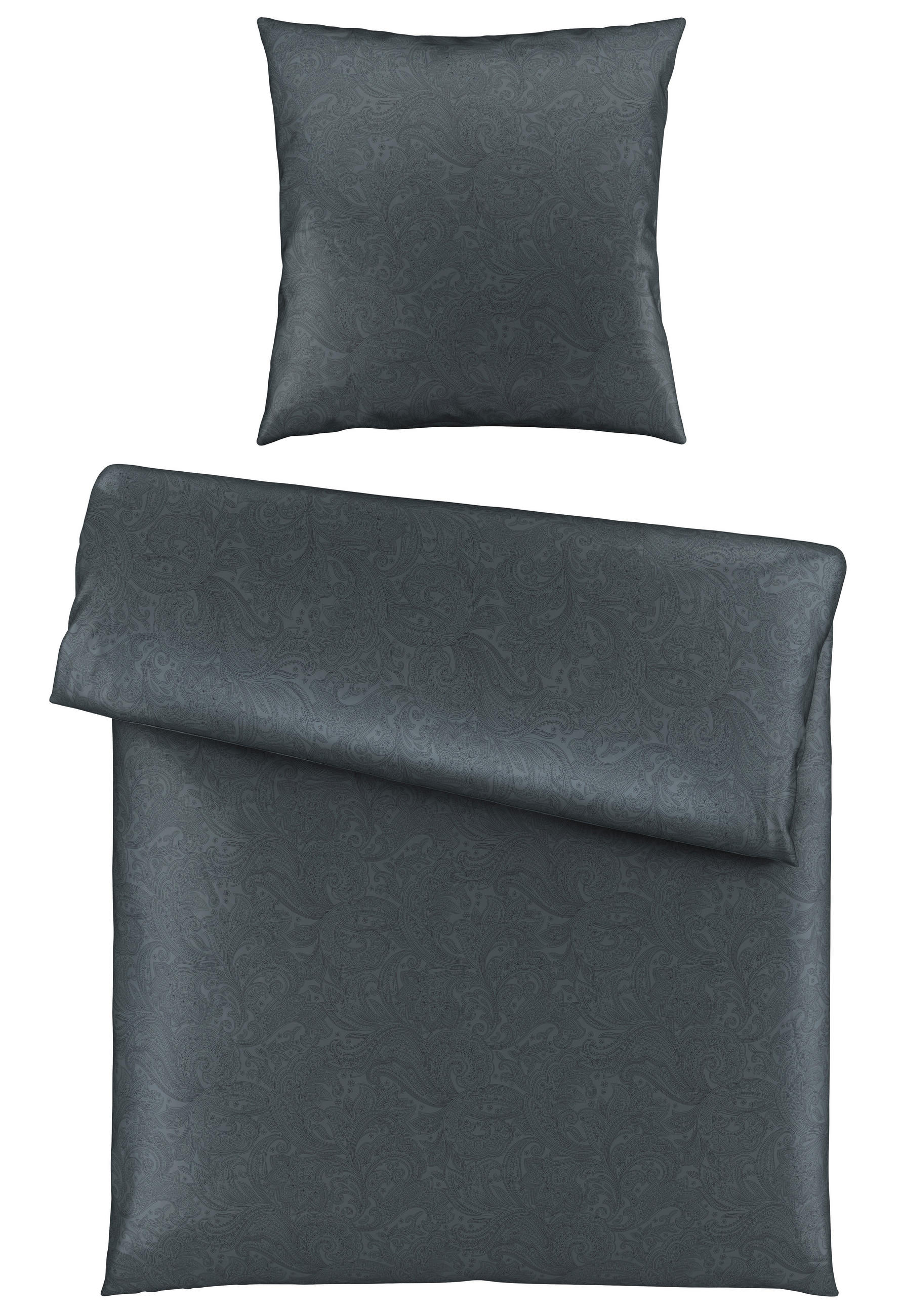 BETTWÄSCHE 135/200 cm Satin  - Anthrazit, Textil (135/200cm) - Novel
