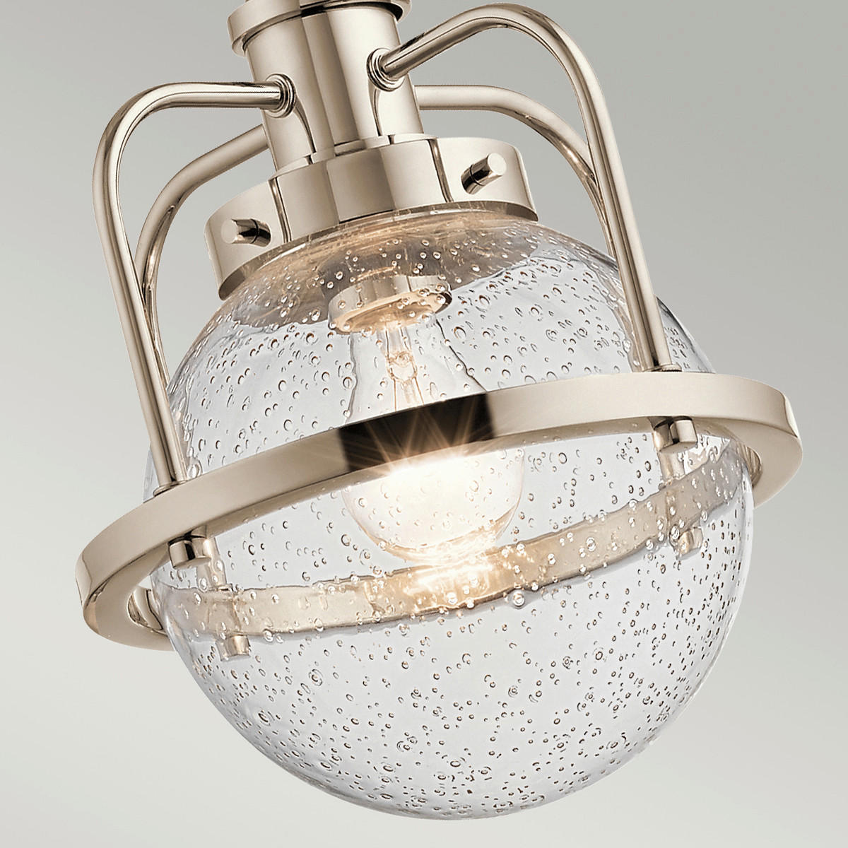 HÄNGELEUCHTE 24/37.6 cm    - Nickelfarben, Konventionell, Glas/Metall (24/37.6cm) - Elstead Lighting
