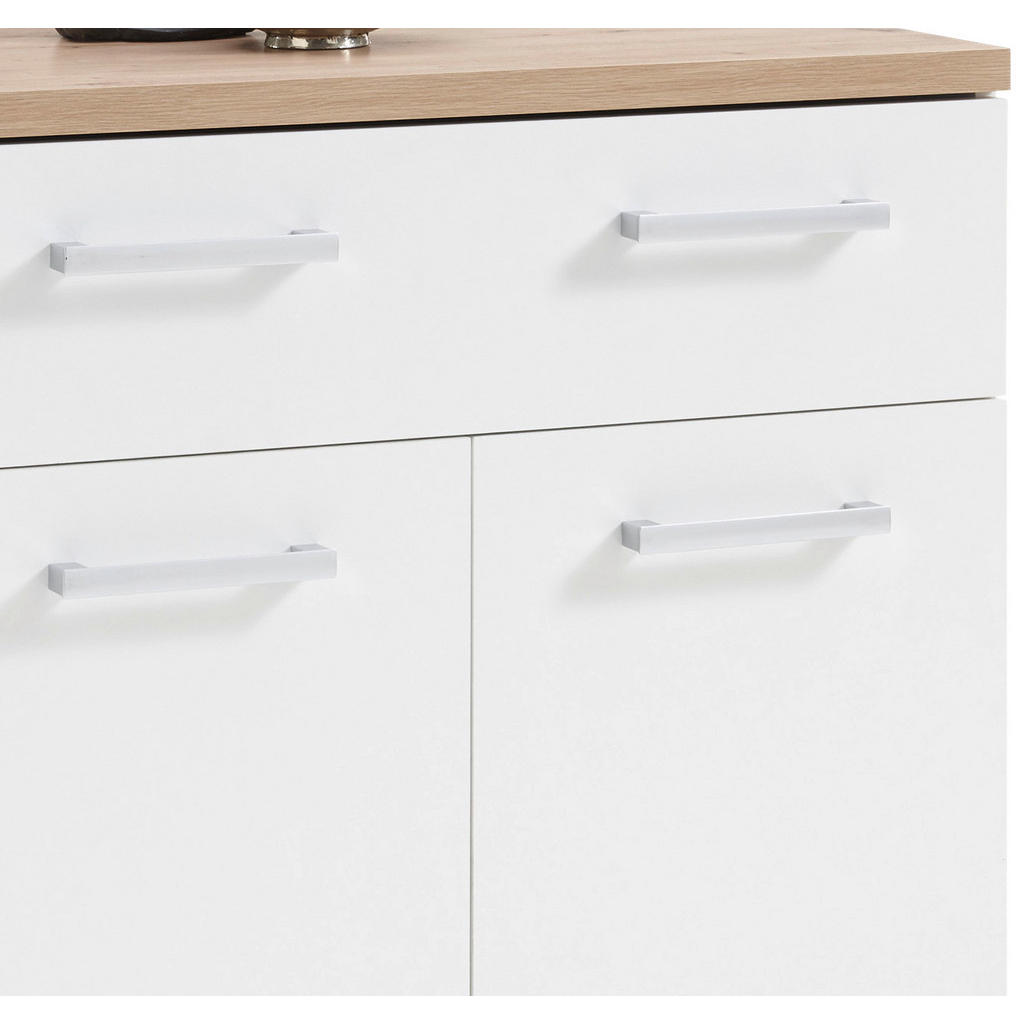 Thumbnail - Mid.you Schuhschrank, Weiß, Eiche, Kunststoff, 2 Fächer, 1 Schublade(n) Schubladen, 78x85x38 cm, Beimöbel erhältlich, Ga...