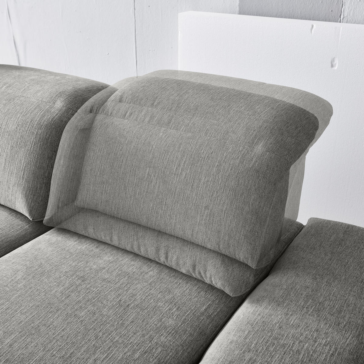 ECKSOFA in Webstoff Anthrazit  - Anthrazit/Schwarz, Design, Textil/Metall (180/289cm) - Stylife