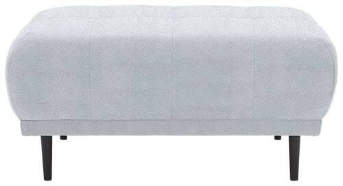 HOCKER in Textil Hellgrau  - Hellgrau/Schwarz, Design, Holz/Textil (93/45/77cm) - Stylife