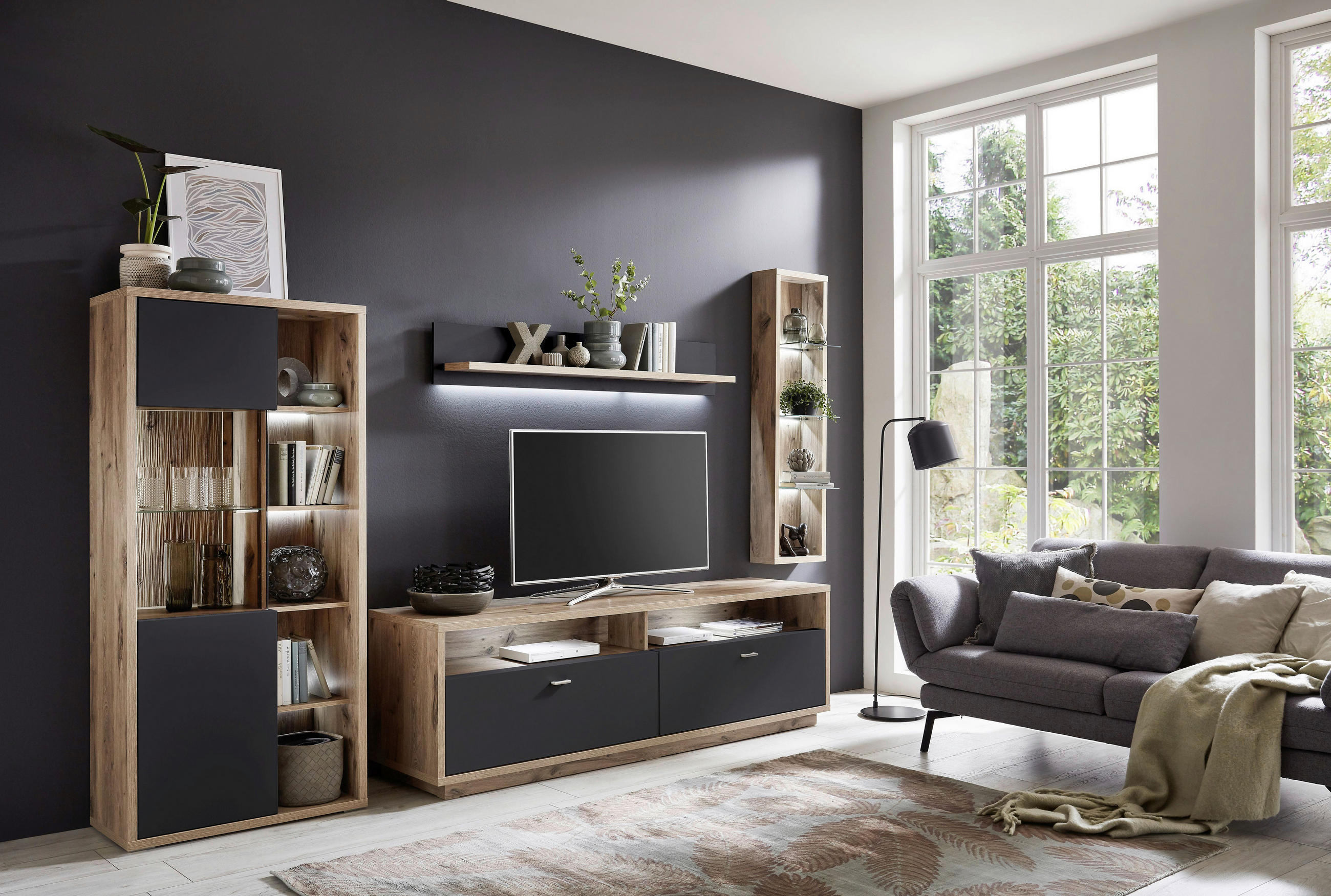 WANDREGAL Eichefarben - Eichefarben, Design, Holzwerkstoff (36/138/28cm) - Stylife