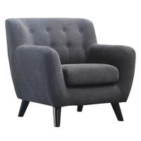 KŘESLO, textil, tmavě šedá - černá/tmavě šedá, Moderní, dřevo/textil (87/82/85cm) - Luca Bessoni