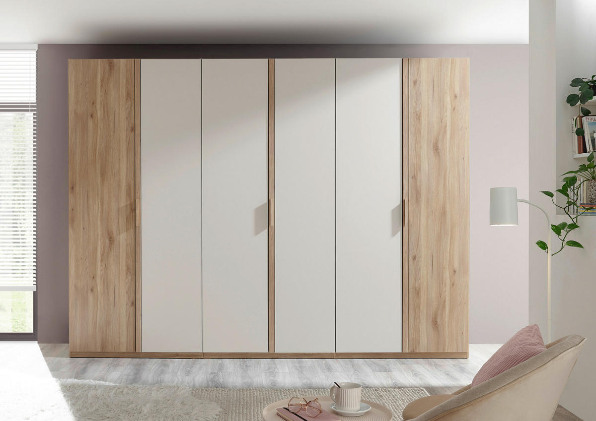 DREHTÜRENSCHRANK in Eichefarben, Kaschmir  - Kaschmir/Eichefarben, Design, Holz/Holzwerkstoff (300/225,5/60,2cm) - Xora