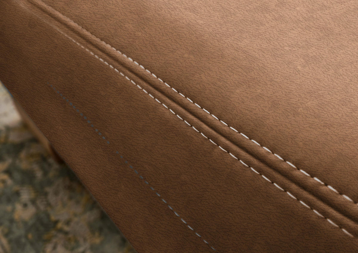 WOHNLANDSCHAFT in Mikrofaser Hellbraun  - Wildeiche/Hellbraun, Konventionell, Holz/Textil (185/343/243cm) - Voleo