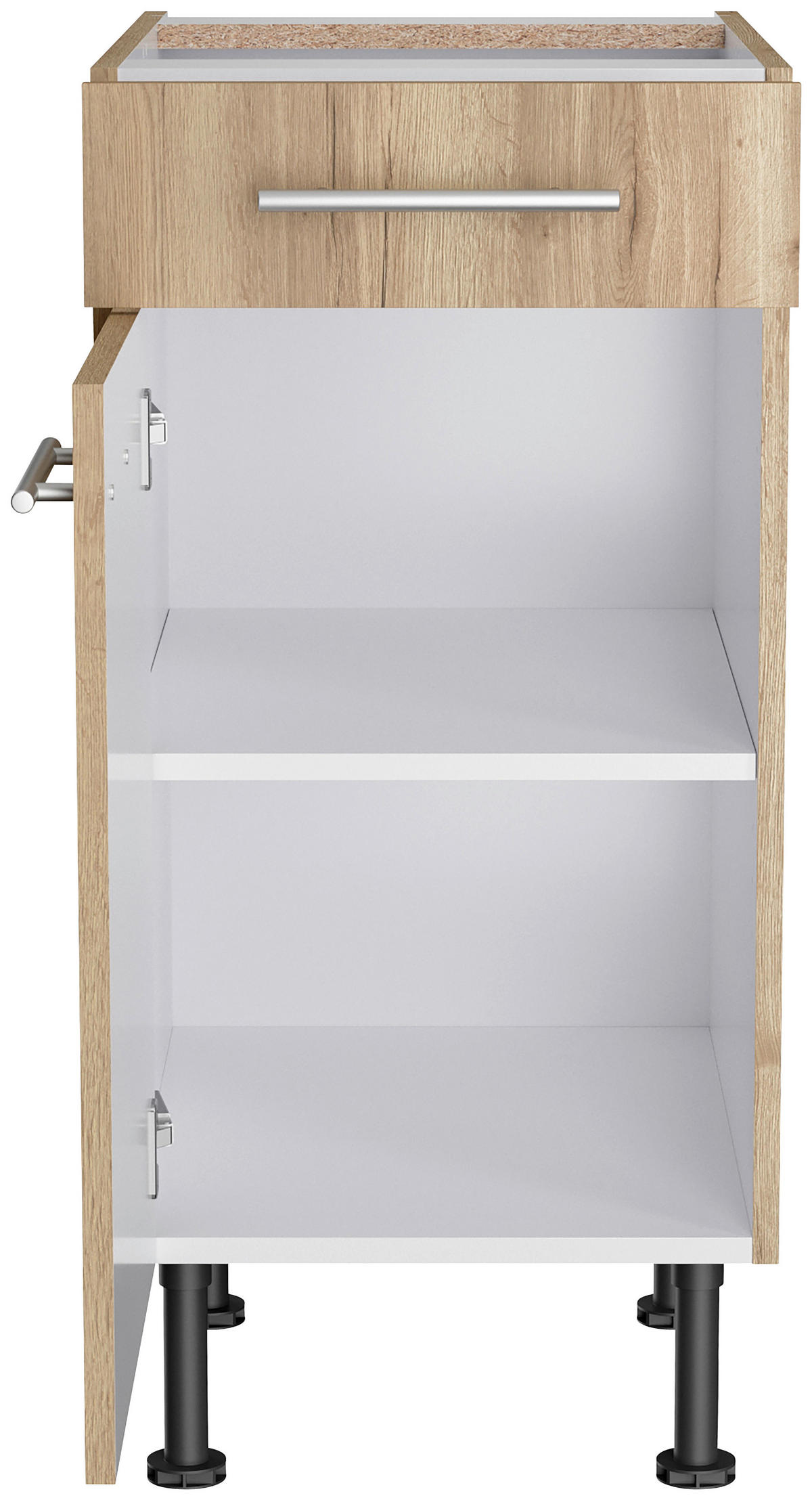 KÜCHENLEERBLOCK 270 cm   in Eichefarben  - Edelstahlfarben/Eichefarben, Basics, Holzwerkstoff/Metall (270cm) - Optifit