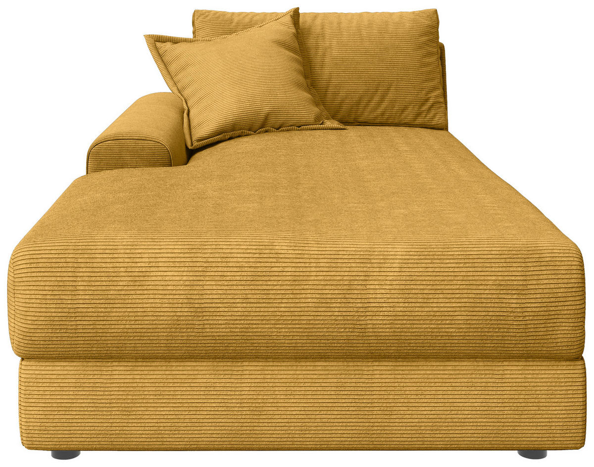 BIGSOFA Cord Senfgelb  - Senfgelb/Schwarz, MODERN, Kunststoff/Textil (117/93/190cm) - Carryhome