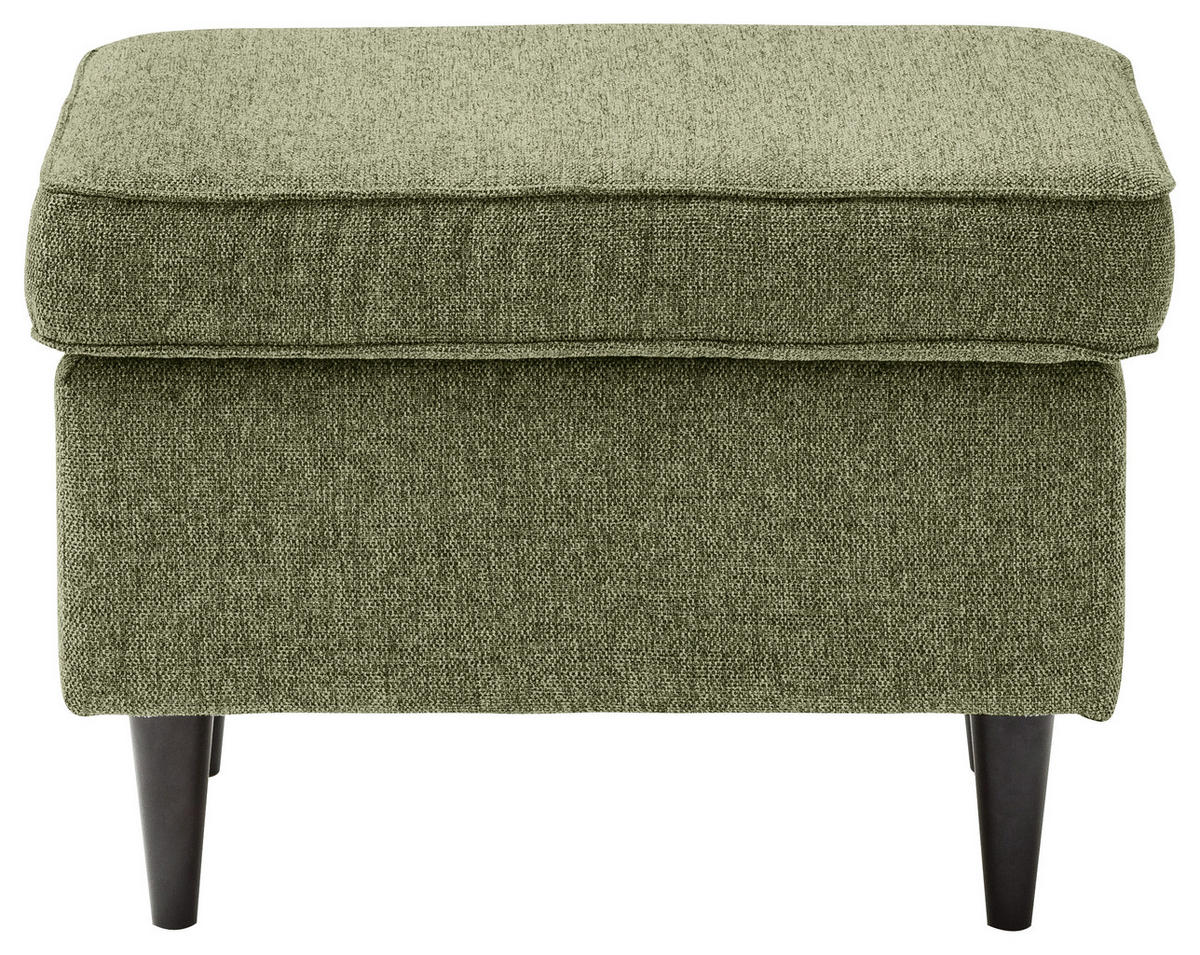 HOCKER in Textil, Holzwerkstoff Olivgrün  - Schwarz/Olivgrün, Basics, Holzwerkstoff/Textil (63/43/42cm) - MID.YOU