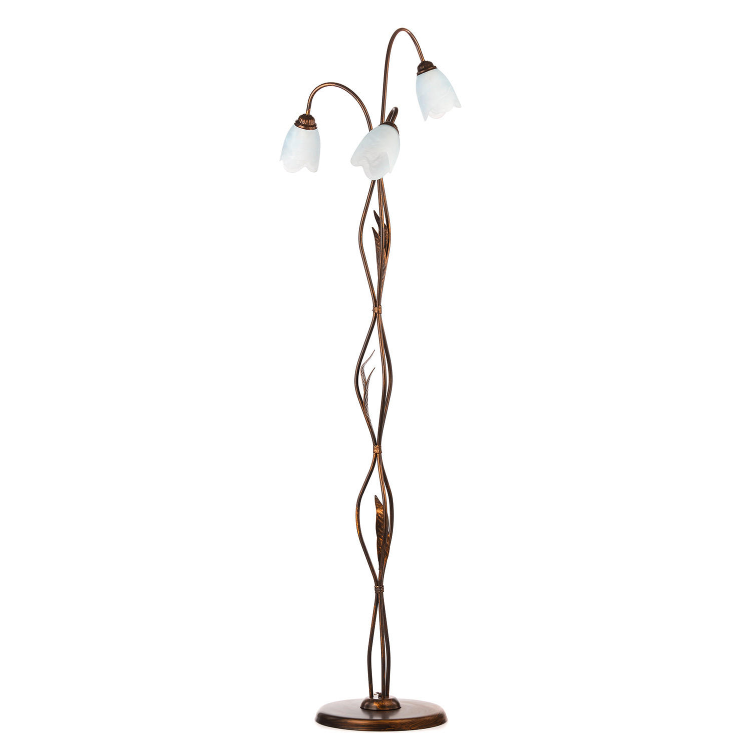 STEHLEUCHTE 52/168 cm    - Bronzefarben, KONVENTIONELL, Glas/Metall (52/168cm)