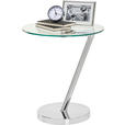 BEISTELLTISCH in Metall, Glas 45/45/52 cm  - Chromfarben/Klar, Basics, Glas/Metall (45/45/52cm) - Xora