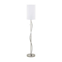 GOLVLAMPA Espartal 25/148,5 cm    - vit/aluminiumfärg, Klassisk, metall/textil (25/148,5cm) - Eglo