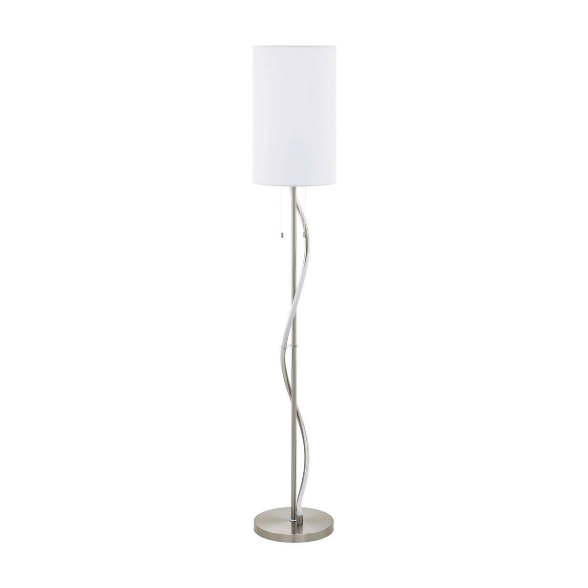 GOLVLAMPA Espartal 25/148,5 cm    - vit/aluminiumfärg, Klassisk, metall/textil (25/148,5cm) - Eglo