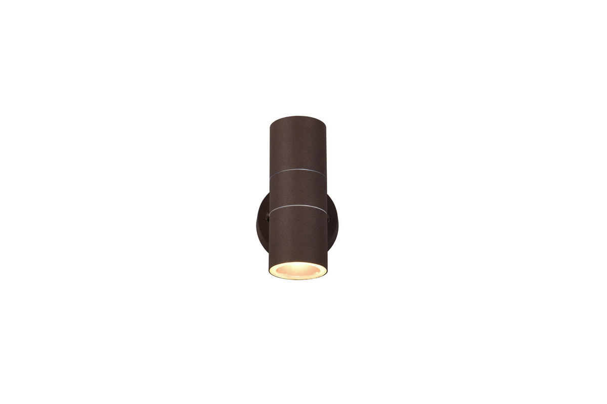 AUSSENWANDLEUCHTE Turia 16,5/9,5/11,5 cm  - Klar/Rostfarben, KONVENTIONELL, Glas/Metall (16,5/9,5/11,5cm) - Trio Leuchten