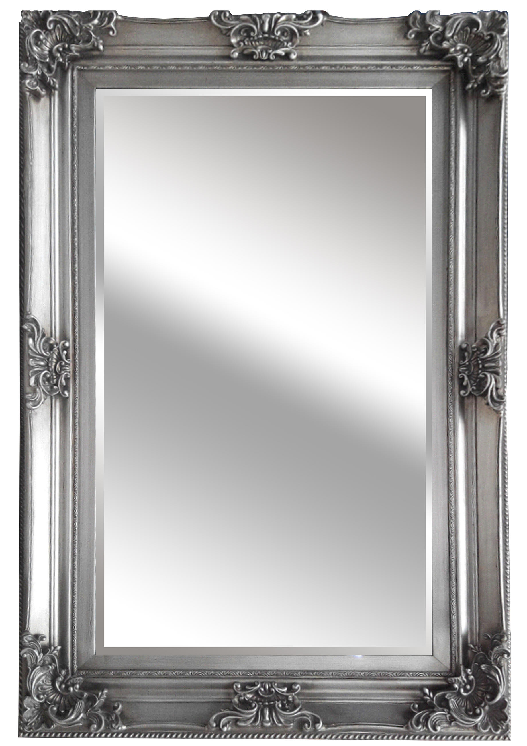 STENSKO OGLEDALO, 85/148/7,2 cm steklo  - srebrne barve, Trendi, steklo/leseni material (85/148/7,2cm) - Xora