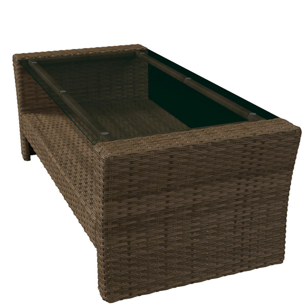 GARTENSET 4-teilig Webstoff Carbonstahl 4-teilig  - Beigebraun/Naturfarben, Design, Glas/Kunststoff - Ambia Garden