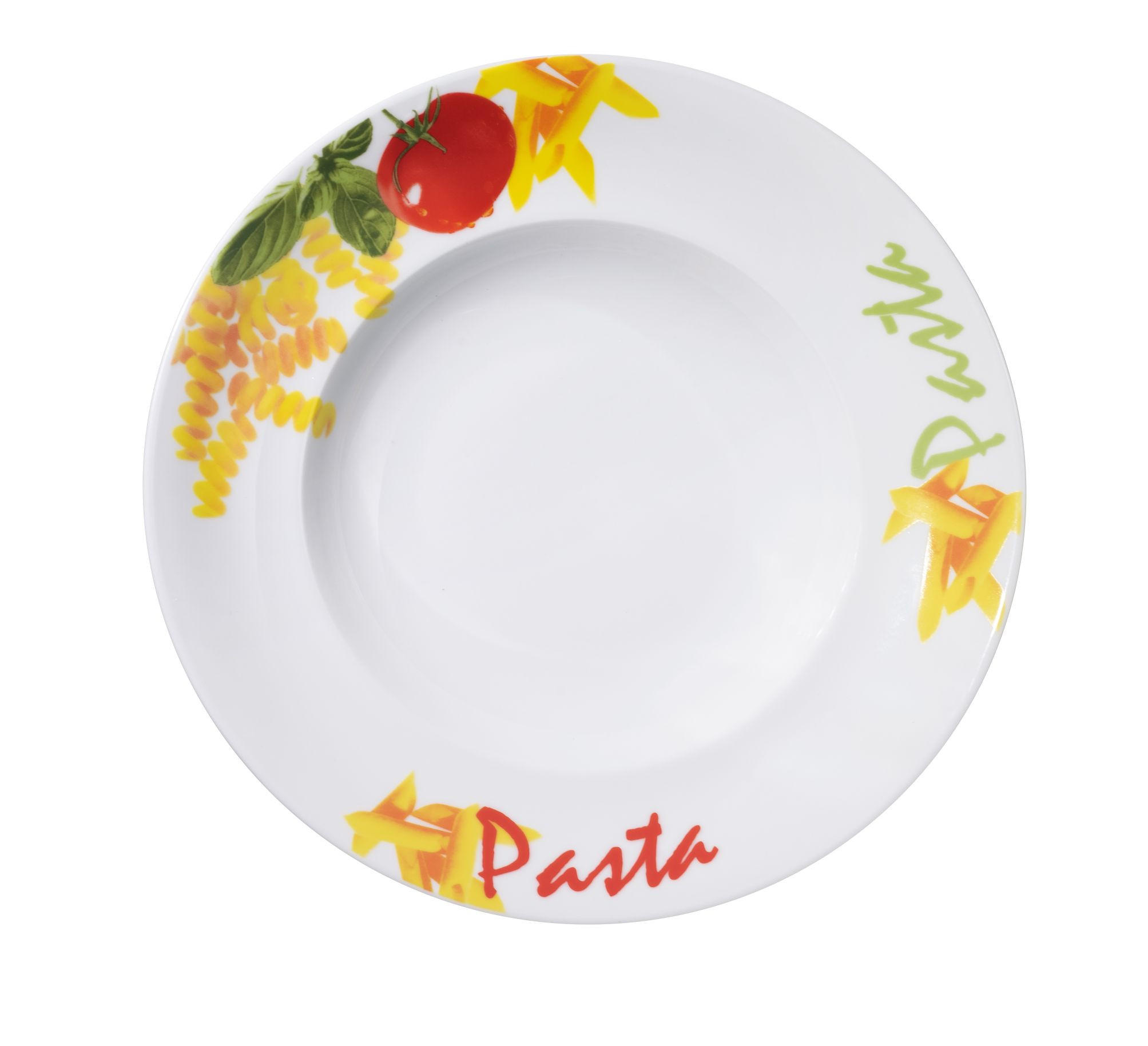 TALÍŘ NA TĚSTOVINY porcelán keramika 27 cm - bílá/vícebarevná, Basics, keramika (27cm) - Boxxx