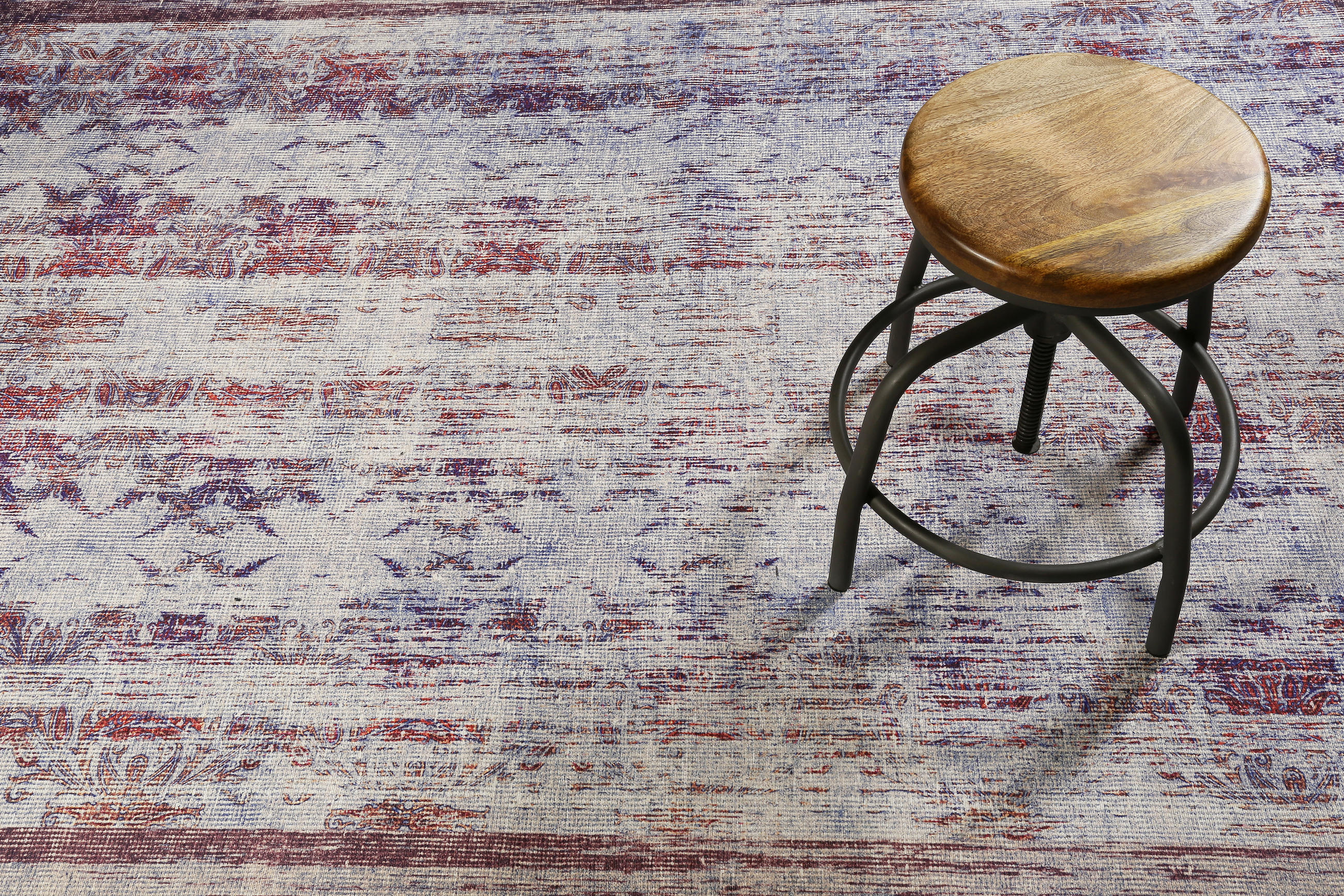 WEBTEPPICH 130/190 cm Embrace Blau, Grau, Lila, Orange  - Blau/Lila, KONVENTIONELL, Textil (130/190cm) - WECON HOME