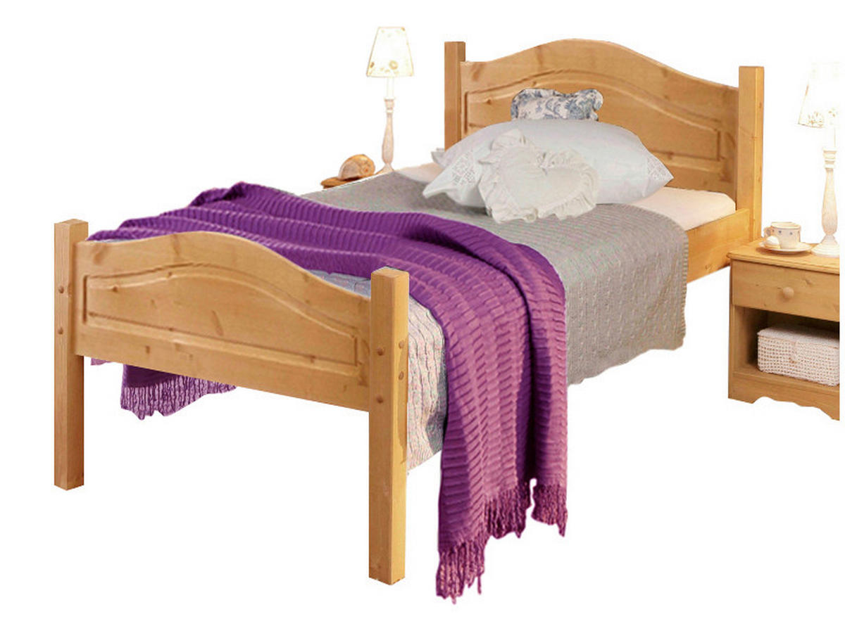 BETT 208/99 cm  in Naturfarben  - Naturfarben, Design, Holz (208/99cm) - MID.YOU