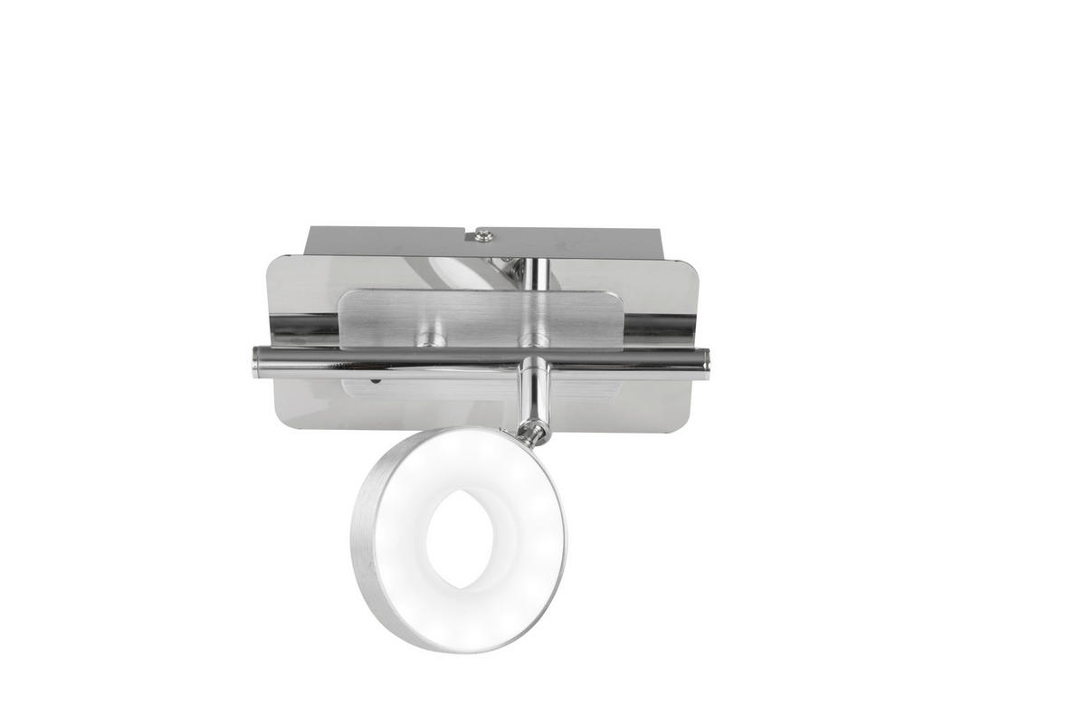 LED-STRAHLER 17,5/9/18,5 cm   - Chromfarben/Alufarben, Trend, Metall (17,5/9/18,5cm) - Novel