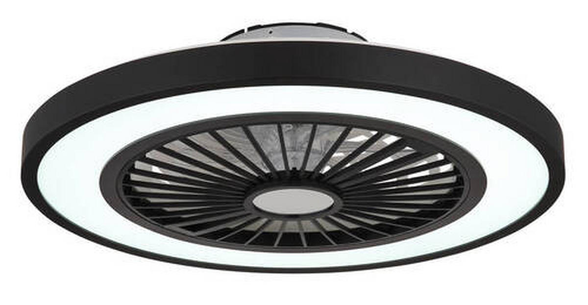 MENNYEZETI VENTILÁTOR - fekete/áttetsző, Konventionell, műanyag/fém (54/15,9cm) - Globo