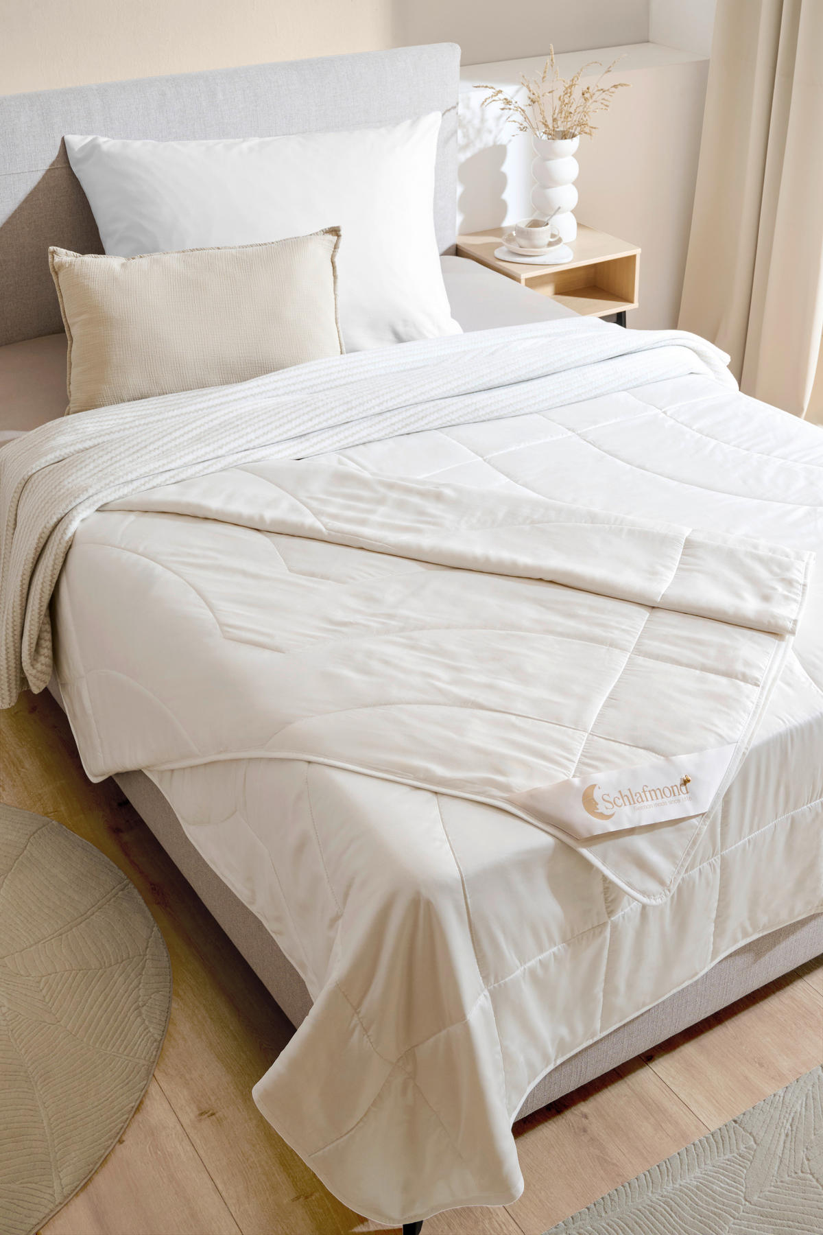 SOMMERDECKE  140/200 cm 70 % Leinen, 30 % TENCEL™ Lyocell  - Weiß, Basics, Naturmaterialien (140/200cm) - Schlafmond