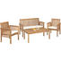 VRTNI SET akacija masivno - naravna/tikovina, Trendi, tekstil/les (62/78/61,5cm) - Ambia Garden VRTNI SET akacija masivno - naravna/tikovina, Trendi, tekstil/les (62/78/61,5cm) - Ambia Garden