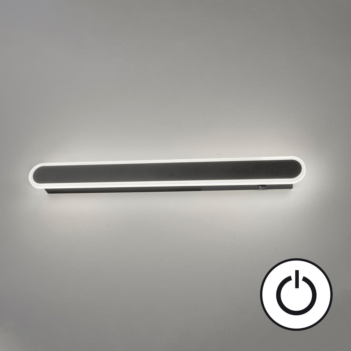 LED-WANDLEUCHTE Stretto 60/6/5 cm   - Silberfarben, Design, Metall (60/6/5cm) - Fischer & Honsel