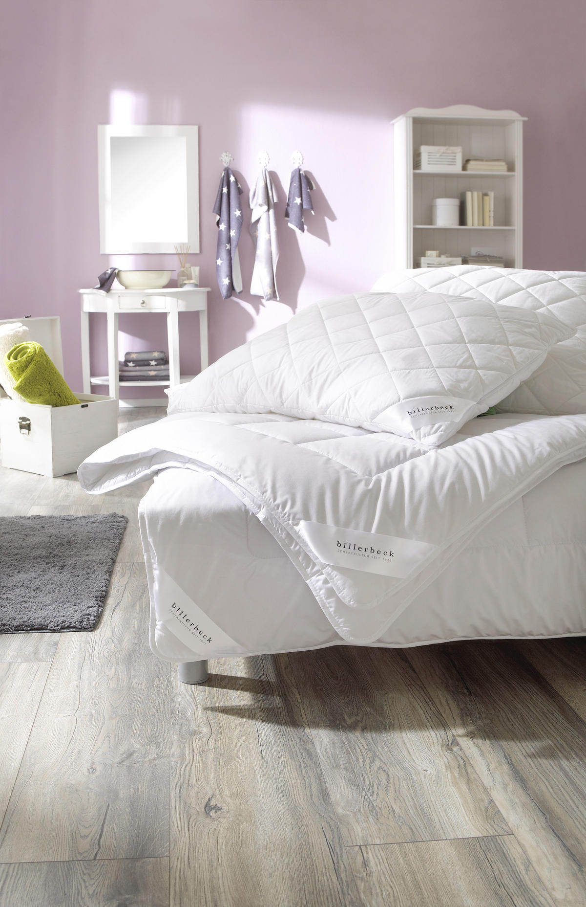 PAPLAN-PÁRNA SZETT 70x90/135x200 cm  - fehér, Basics, textil (70x90/135x200cm) - Billerbeck
