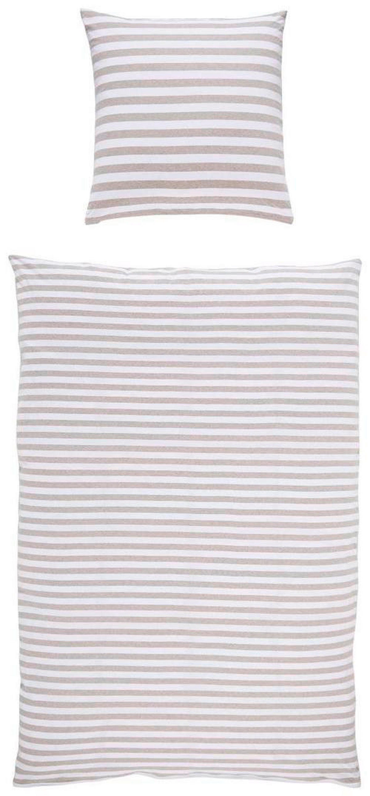 WENDEBETTWÄSCHE Jersey 155/220 cm  - Taupe, KONVENTIONELL, Textil (155/220cm) - Bio:Vio