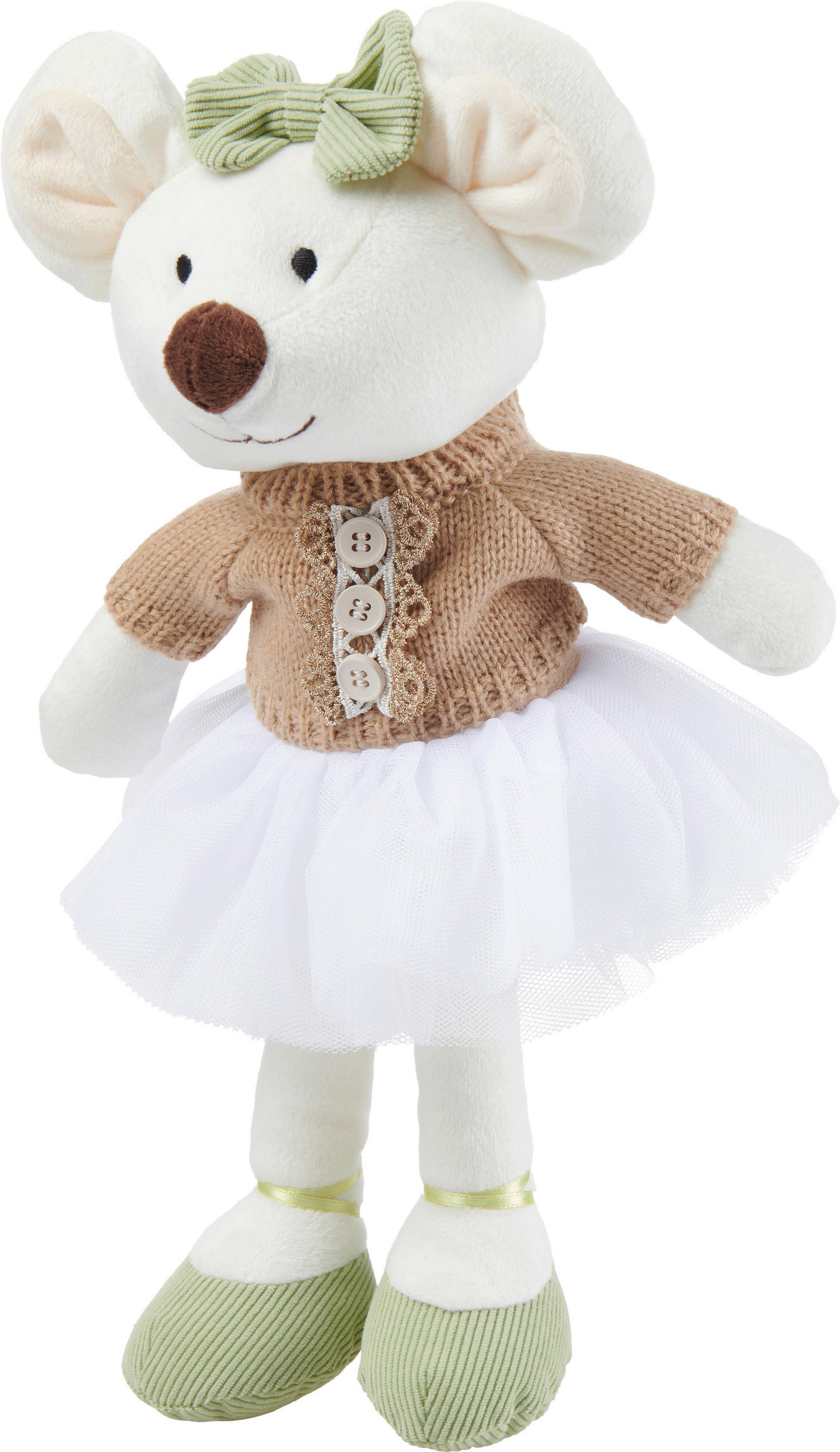 PLÜSCHFIGUR MILA 30 cm  - Braun/Weiß, Basics, Textil (30cm) - Patinio