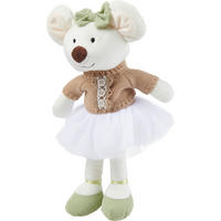 PLÜSCHFIGUR MILA  - Weiss/Braun, Basics, Textil (30cm) - Patinio