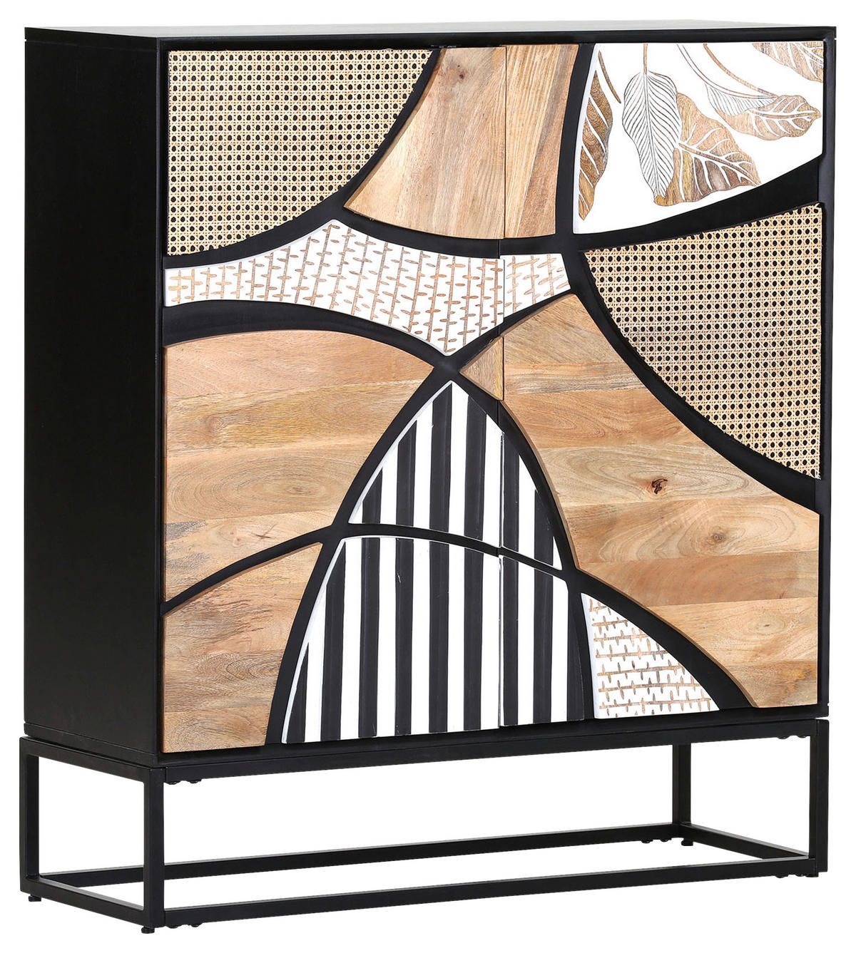 KOMMODE  in 100/110/35 cm  - Schwarz/Naturfarben, Design, Holz/Holzwerkstoff (100/110/35cm) - Landscape