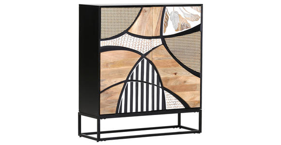 KOMMODE  in 100/110/35 cm  - Schwarz/Naturfarben, Design, Holz/Holzwerkstoff (100/110/35cm) - Landscape