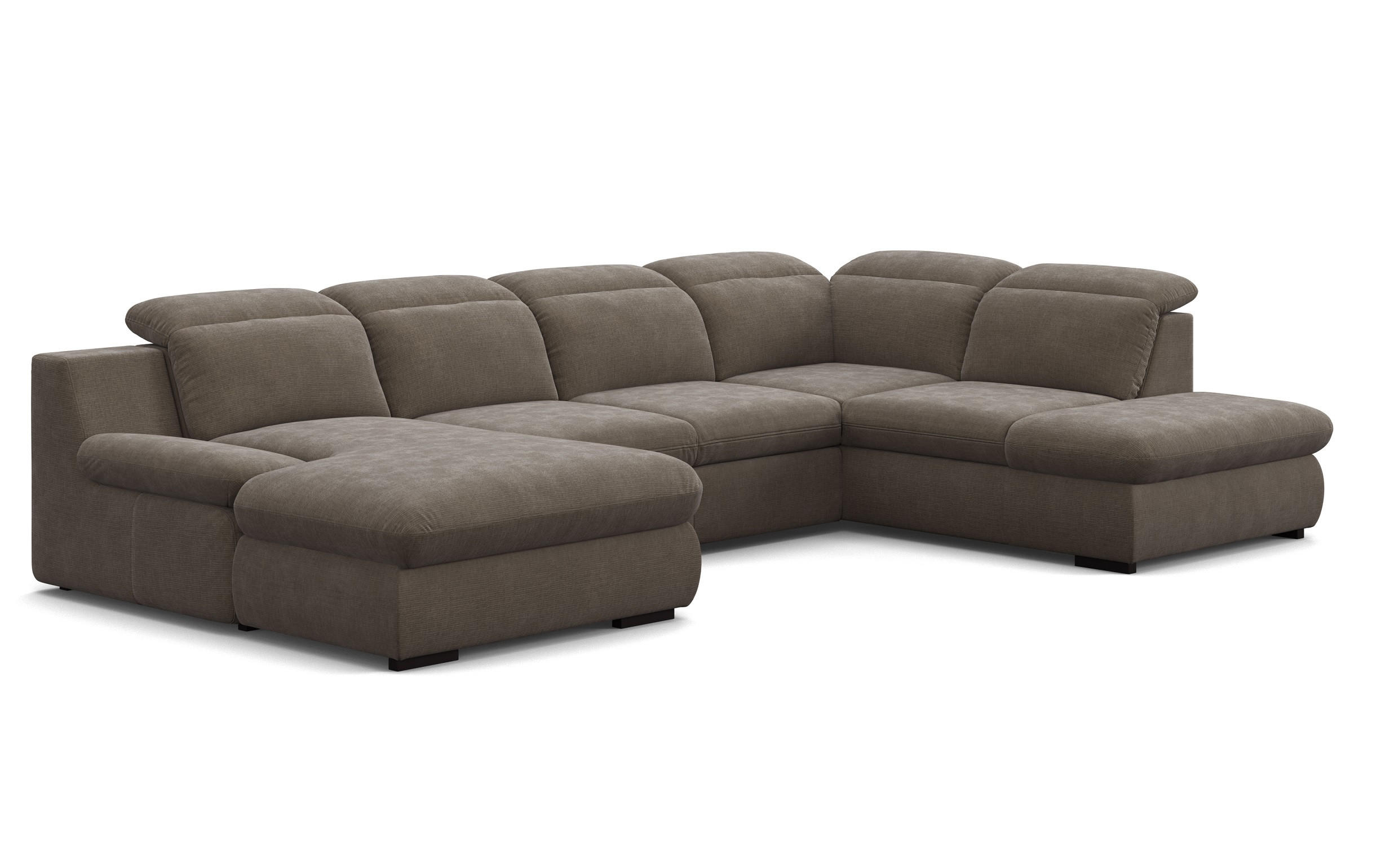 Welnova SEDACÍ SOUPRAVA, textil, šedá