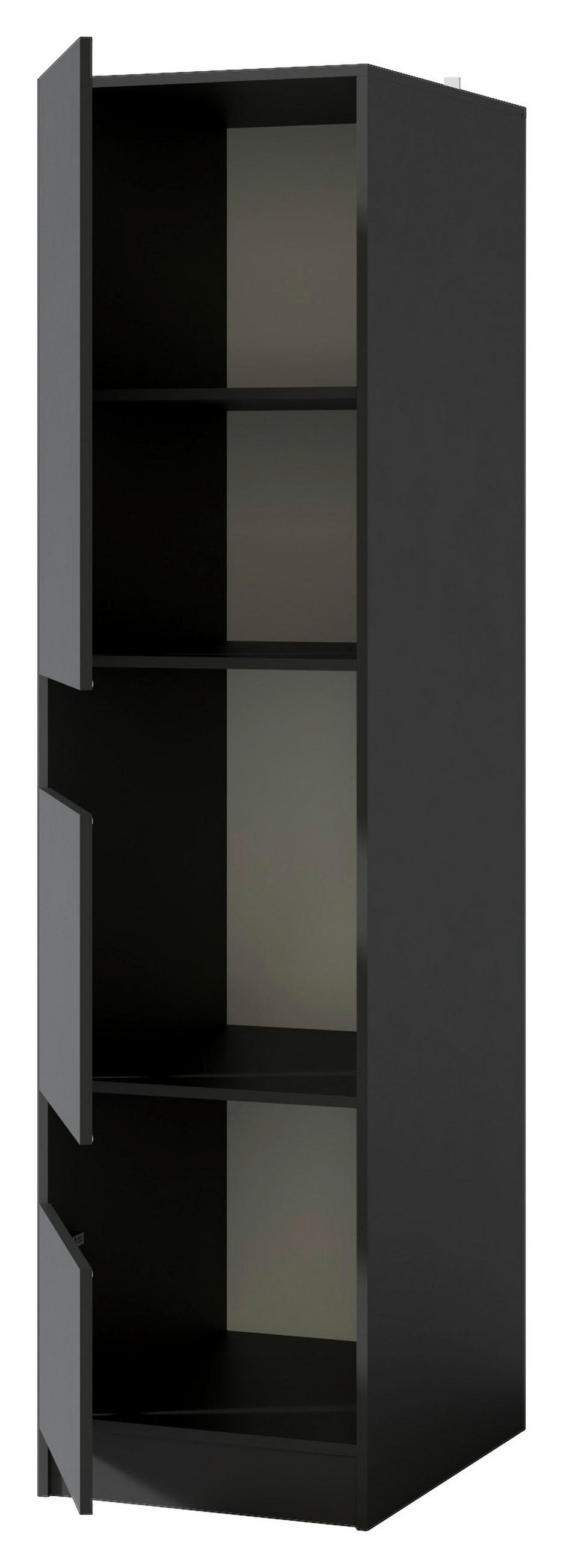 MEHRZWECKSCHRANK 50/200/68 cm  in Anthrazit  - Anthrazit/Schwarz, Design, Holzwerkstoff/Metall (50/200/68cm) - Milino