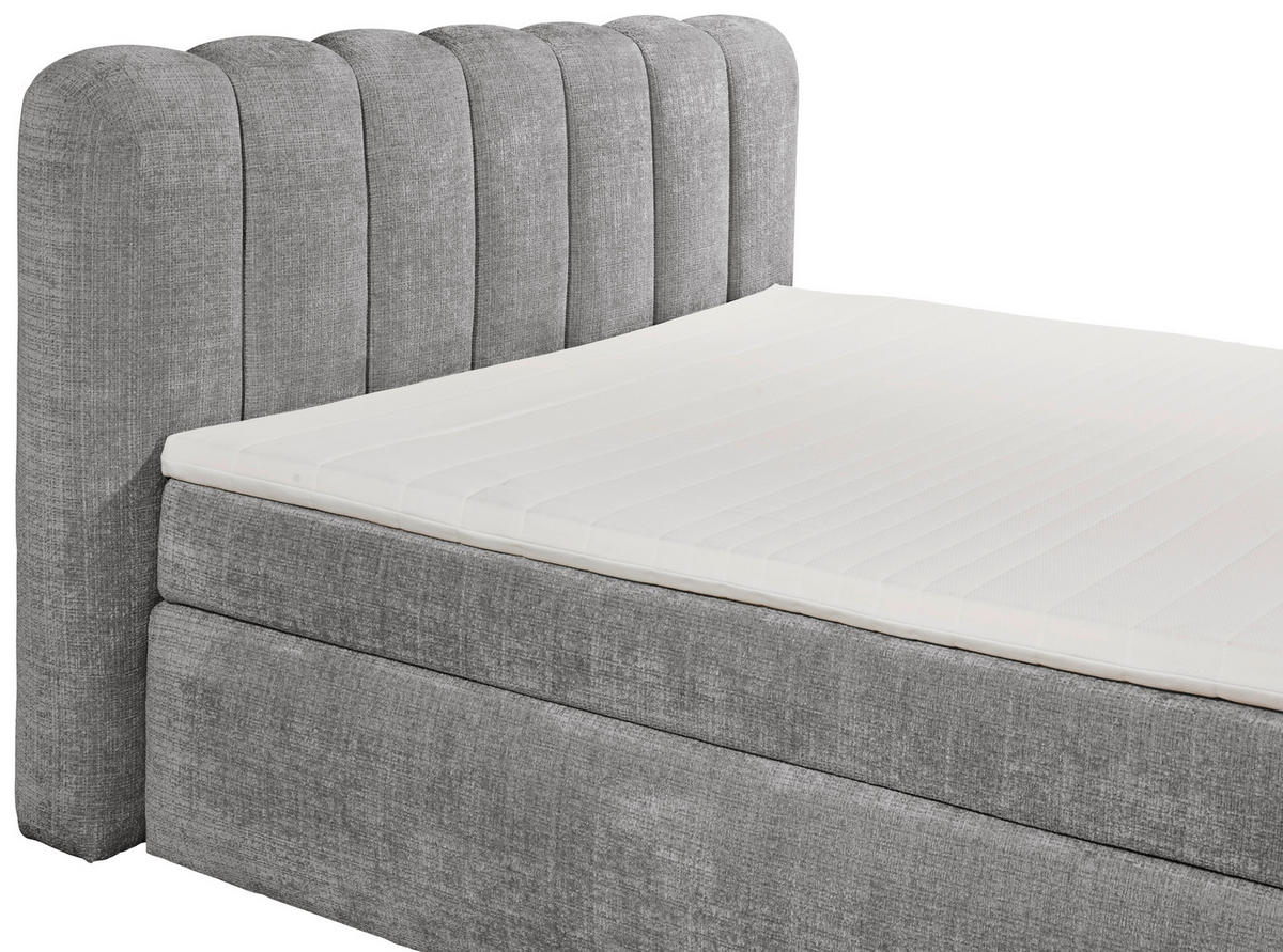 BOXSPRINGBETT 200/220 cm  in Grau  - Schwarz/Grau, LIFESTYLE, Holzwerkstoff/Kunststoff (200/220cm) - Boxxx