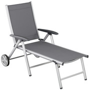 SONNENLIEGE 82/70,5/200 cm - Anthrazit/Silberfarben, Design, Textil/Metall (82/70,5/200cm) - Kettler HKS