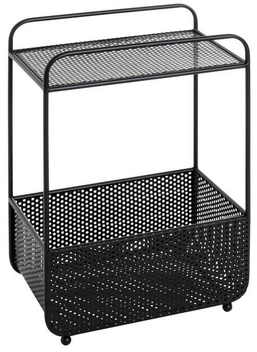 ODKLÁDACÍ STOLEK, černá - černá, Design, kov (41/25/58cm)