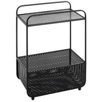 BEISTELLTISCH in Metall 41/25/58 cm  - Schwarz, Design, Metall (41/25/58cm)