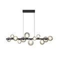 LED-HÄNGELEUCHTE Regulus 95/27/150 cm  - Schwarzbraun, Design, Glas/Metall (95/27/150cm) - Dieter Knoll