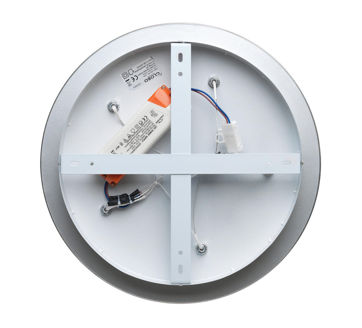 LED-TAKLAMPA 40 W 40 cm  - kromfärg, Romantik / Lanthus, metall/glas (40cm)