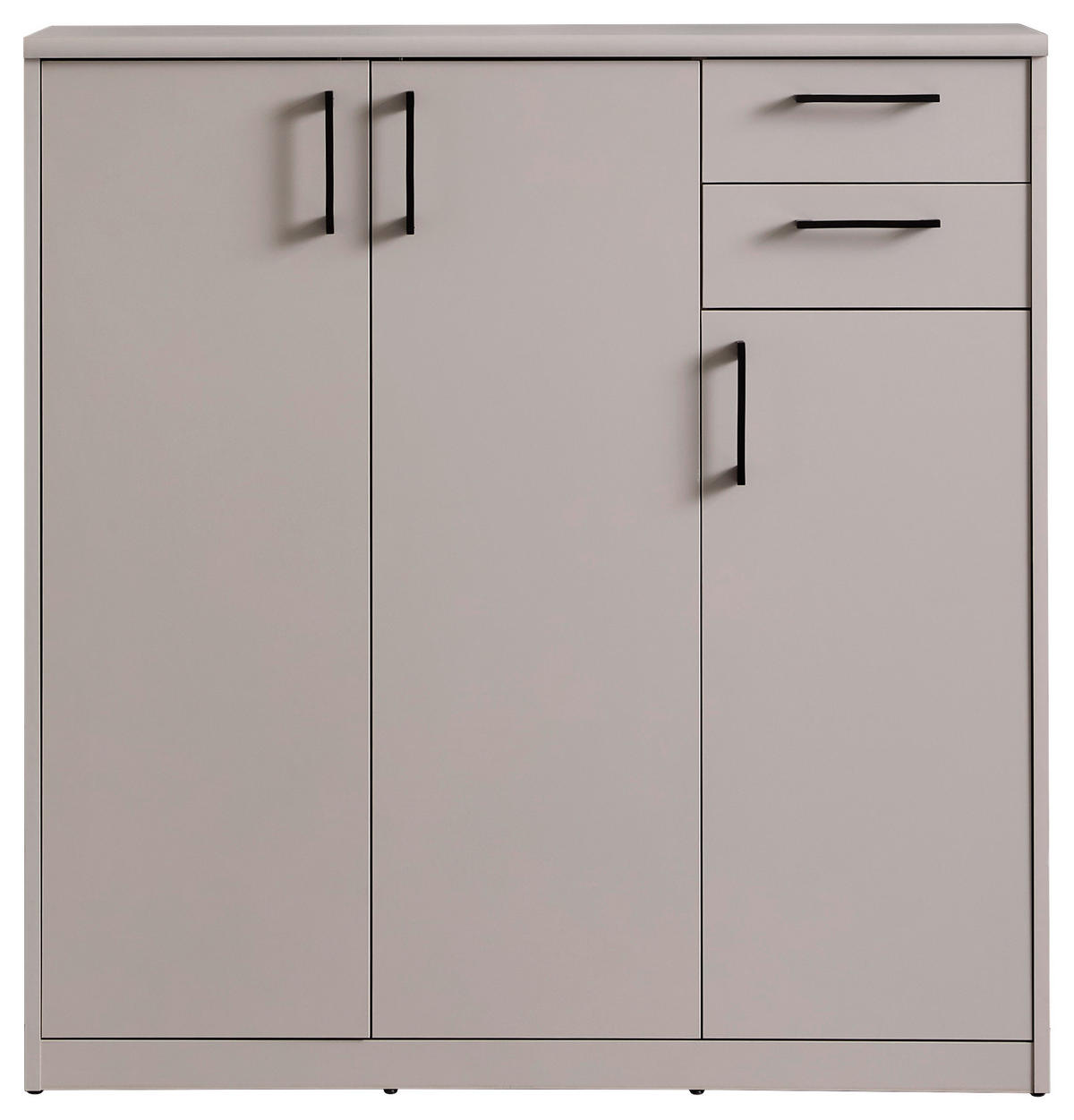 KOMMODE  in 106/110/36 cm  - Kaschmir/Silberfarben, Basics, Holzwerkstoff/Kunststoff (106/110/36cm) - Xora