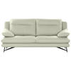 3-SITZER-SOFA in Leder Creme  - Creme, Design, Leder/Metall (215/90/109cm)