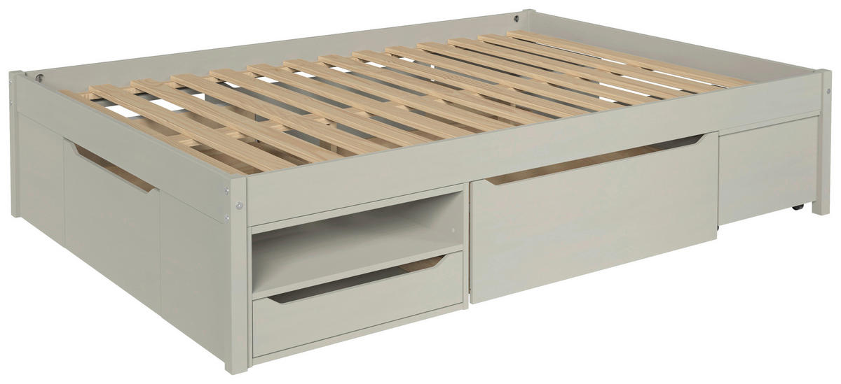 STAURAUMBETT 90/200 cm  Taupe   - Taupe/Naturfarben, Modern, Holz/Holzwerkstoff (90/200cm) - MID.YOU