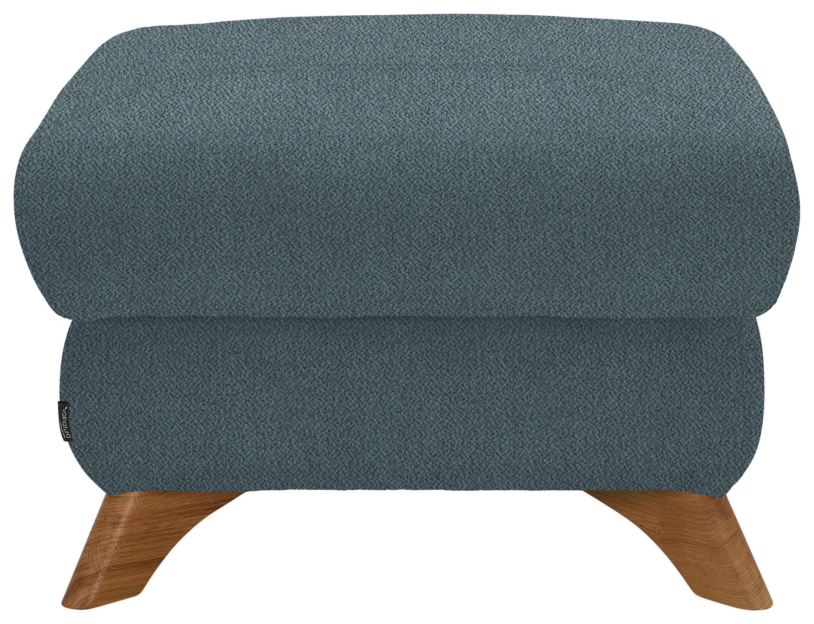 HOCKER Flachgewebe Blau  - Blau/Eichefarben, MODERN, Holz/Textil (65/47/65cm) - Valnatura