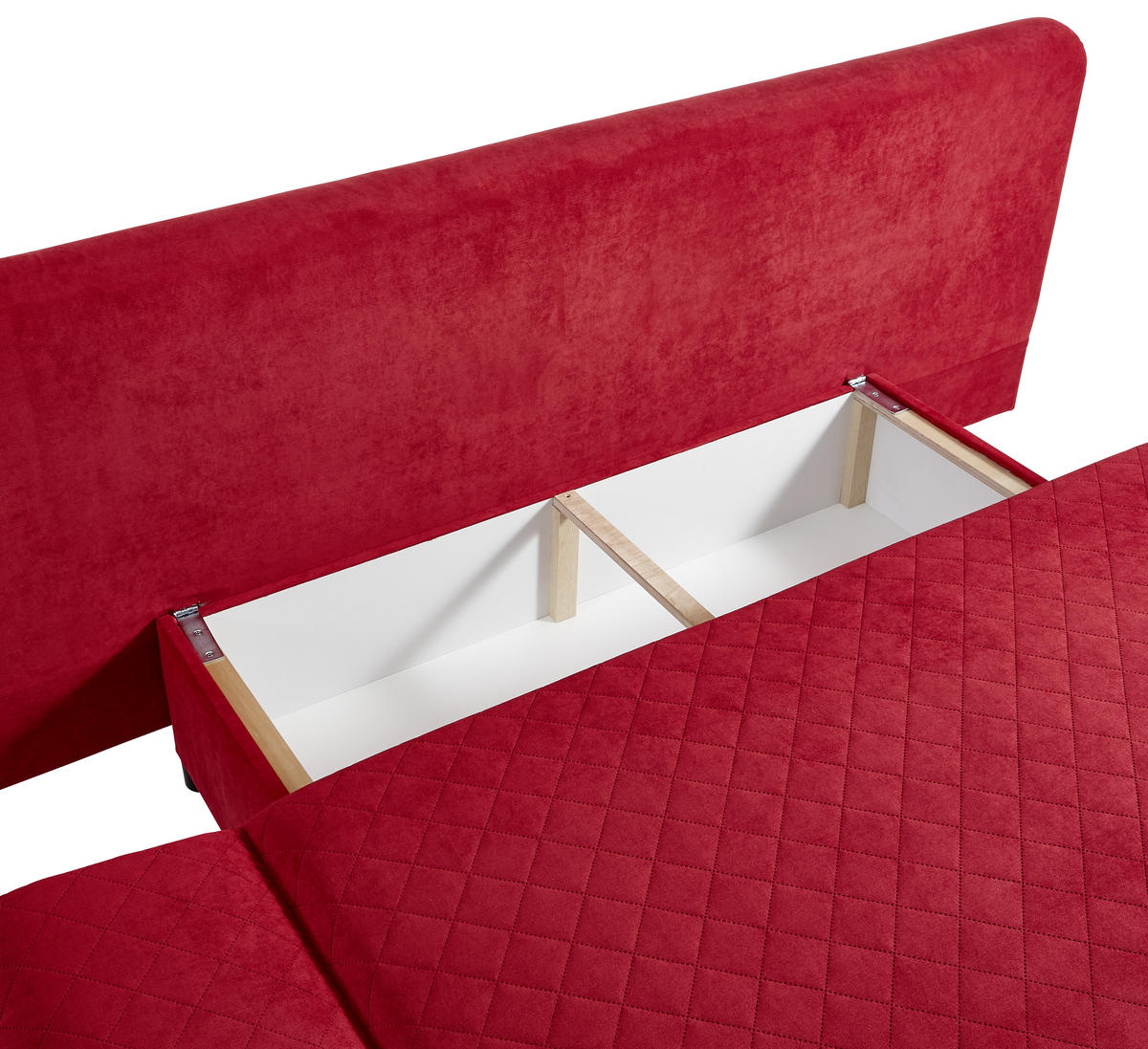 SCHLAFSOFA Armteil verstellbar Mikrofaser Rot  - Chromfarben/Rot, Design, Textil (194/73/91cm) - Xora